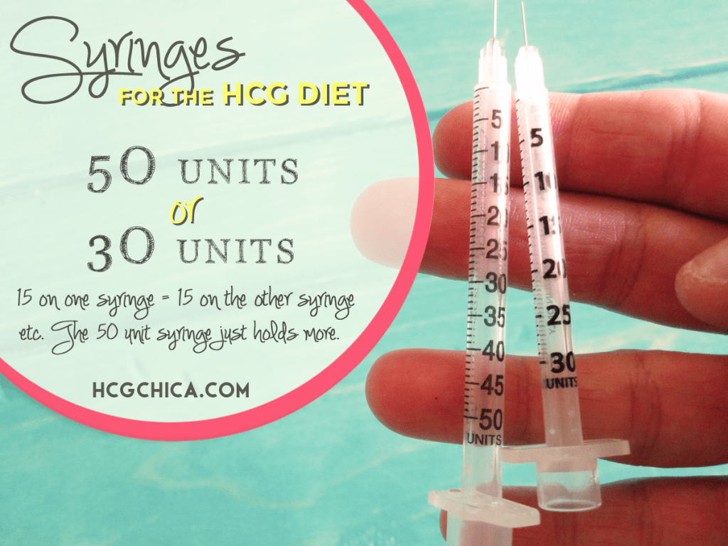 hcg diet syringes explained 30 units or 50 units hcg dosage