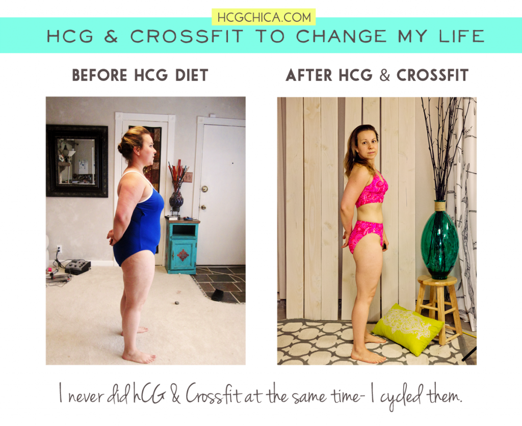 Side view Before and After the hCG Diet and Crossfit Cycling- hcgchica.com