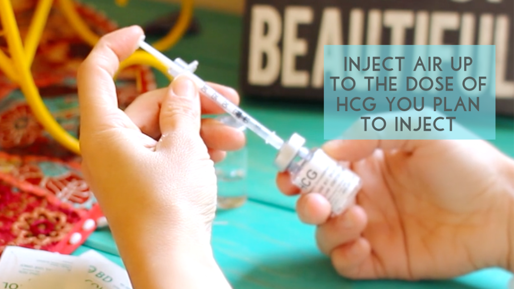 inject air into hcg injection syringe