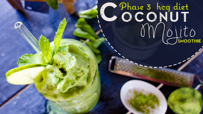 Phase 3 smoothie - coconut mojito - low carb - low calorie
